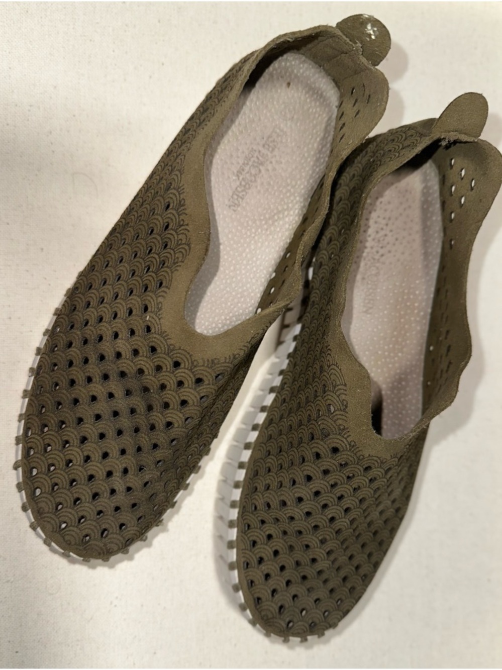 Ilse Jacobsen Women’s Tulip Platform Olive SlipOn Casual Shoes size 6.5